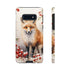 Christmas Fox in a Wreath of Red Berries - Impact Resistant Phone Case Samsung Galaxy S10E Glossy